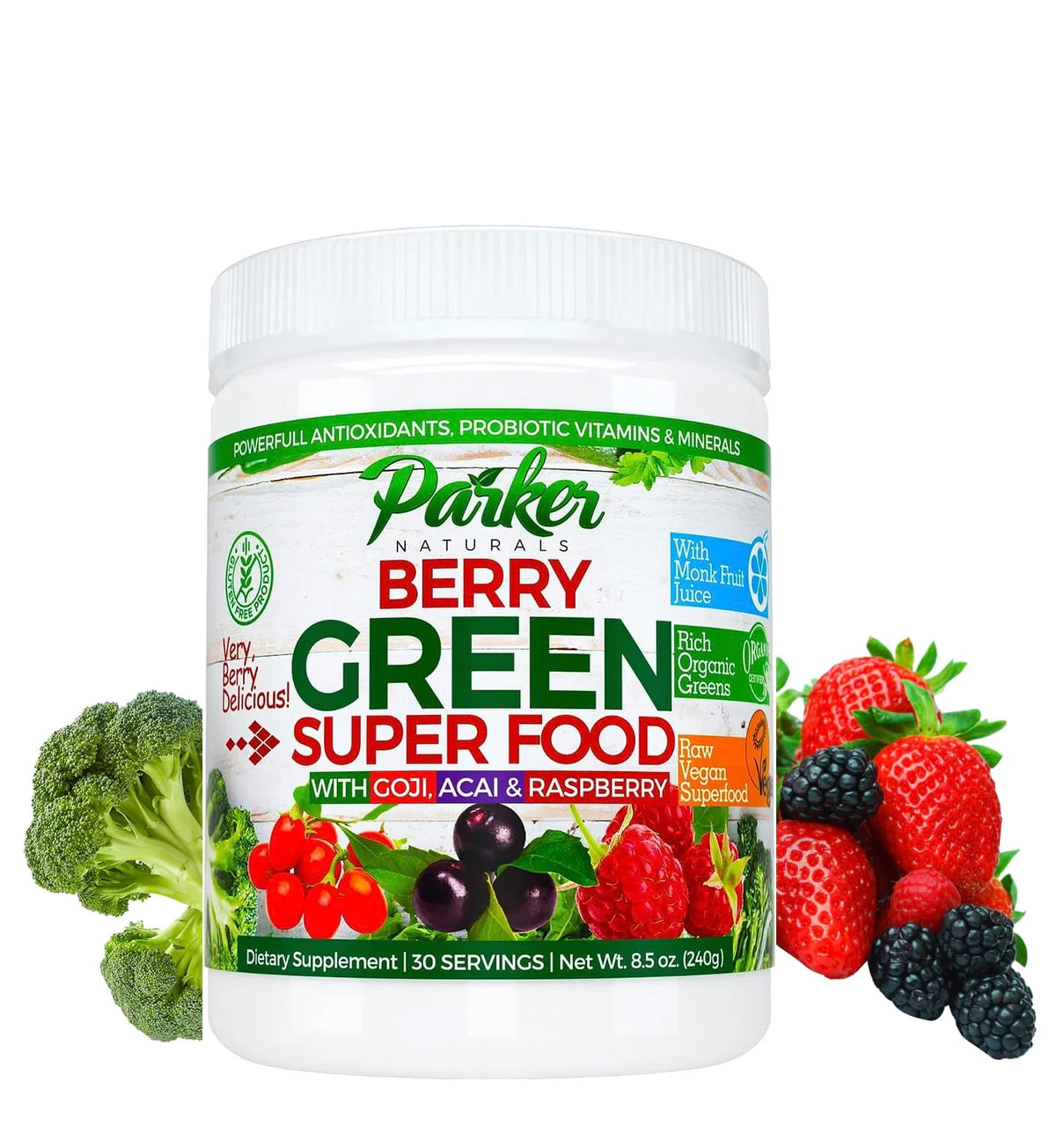 Organic Superfood Powder Smoothie Mix with Greens Fruits Probiotics 240 Grams I82579