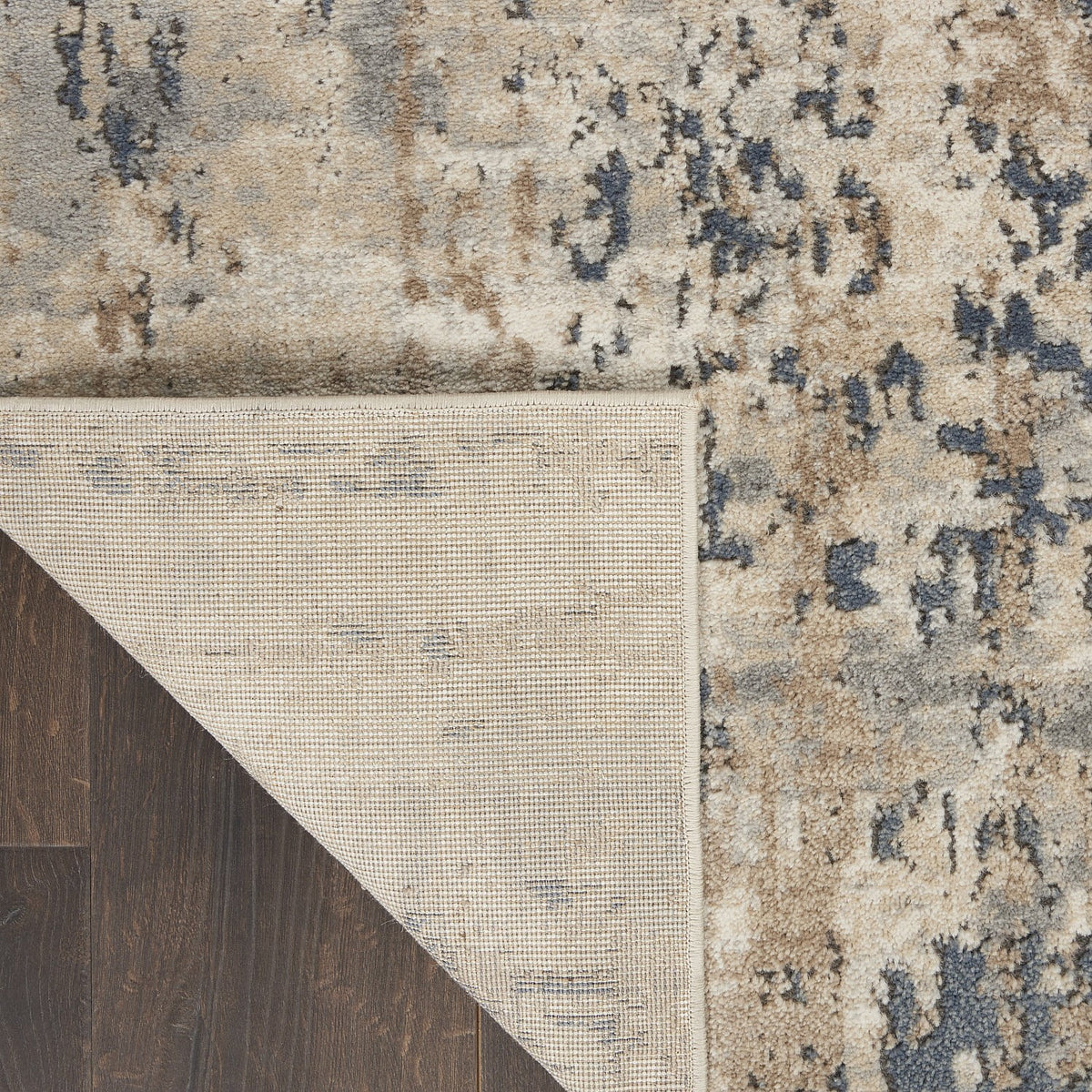 Beige/Grey 10' x 14' Abstract Distressed Area Rug M4752