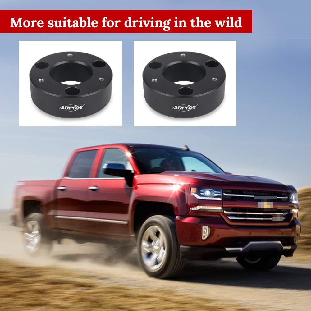 2.5" Front Leveling Lift Kit for Chevy GMC Silverado 1500 / Sierra 1500 2007-2019 Pickup, Pack of 2 J610940