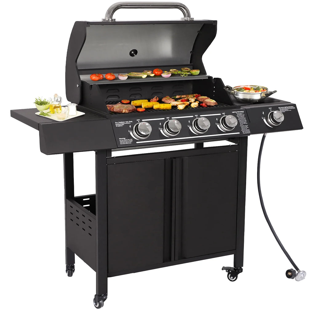 4-Burner Propane Gas Grill with Side Burner R34623