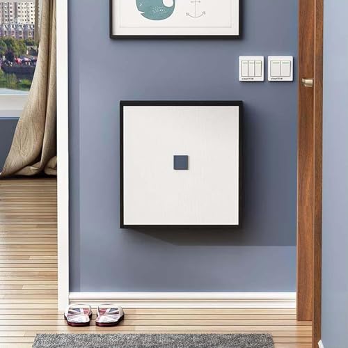Wall-Mounted Folding Chair, Solid Wood Shoe Stool, Brown Z391312