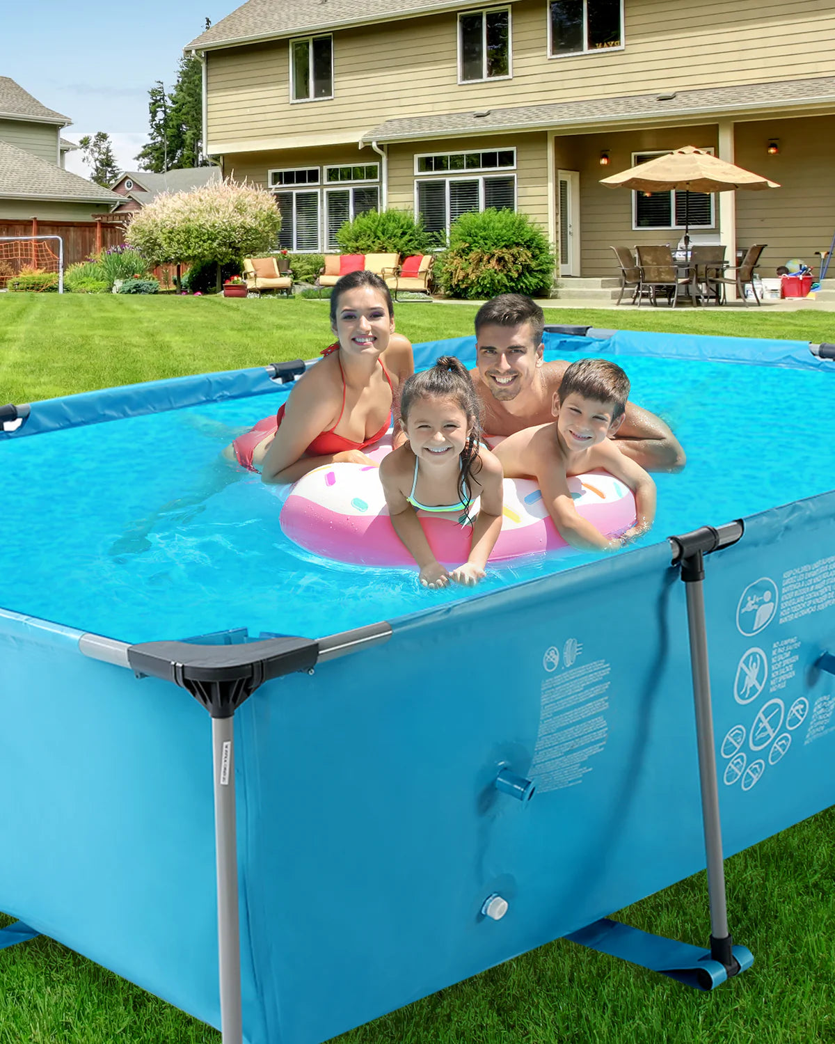 10 ft Above Ground Rectangular Frame Swimming Pool V3929