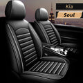 Black & White Faux Leather Car Seat Cover Full Set G5941