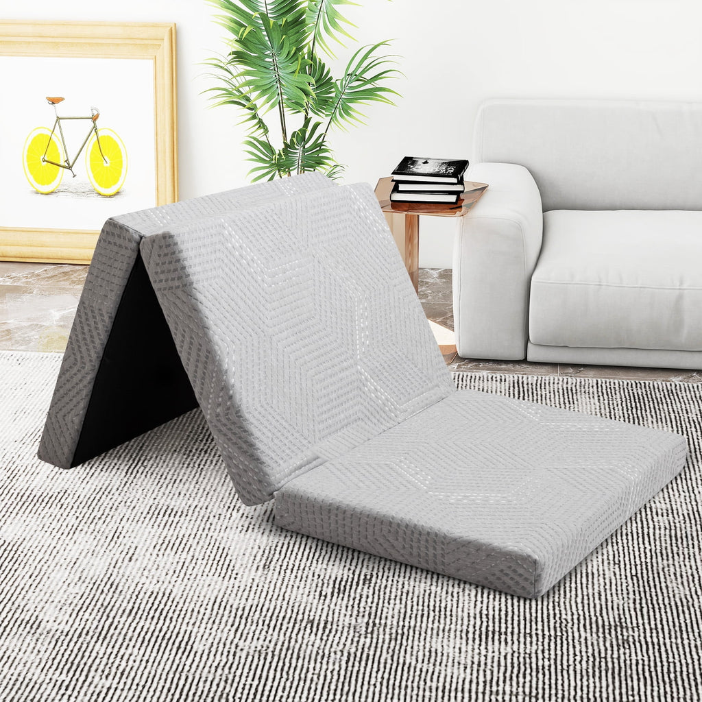 4 Inch Tri Folding Memory Foam Mattress E1220