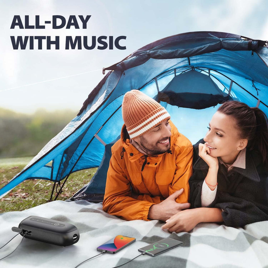 Portable Bluetooth Speaker with Pure Titanium Drivers, IPX7 Waterproof, 20H Playtime G513