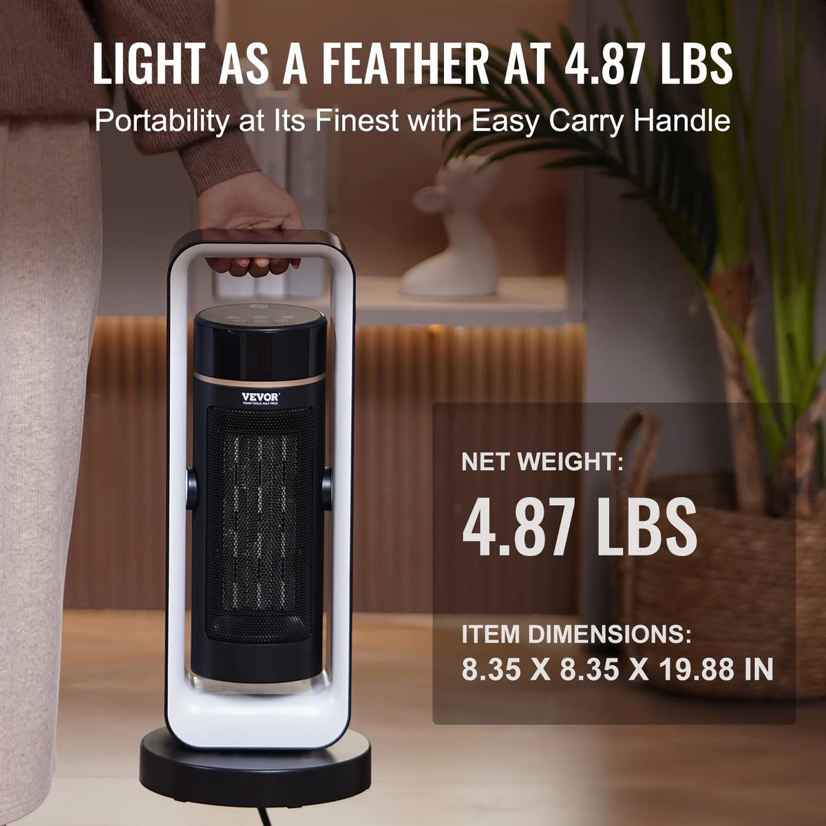 1500W Electric Fan Forced Portable Space Heater with Thermostat M52695