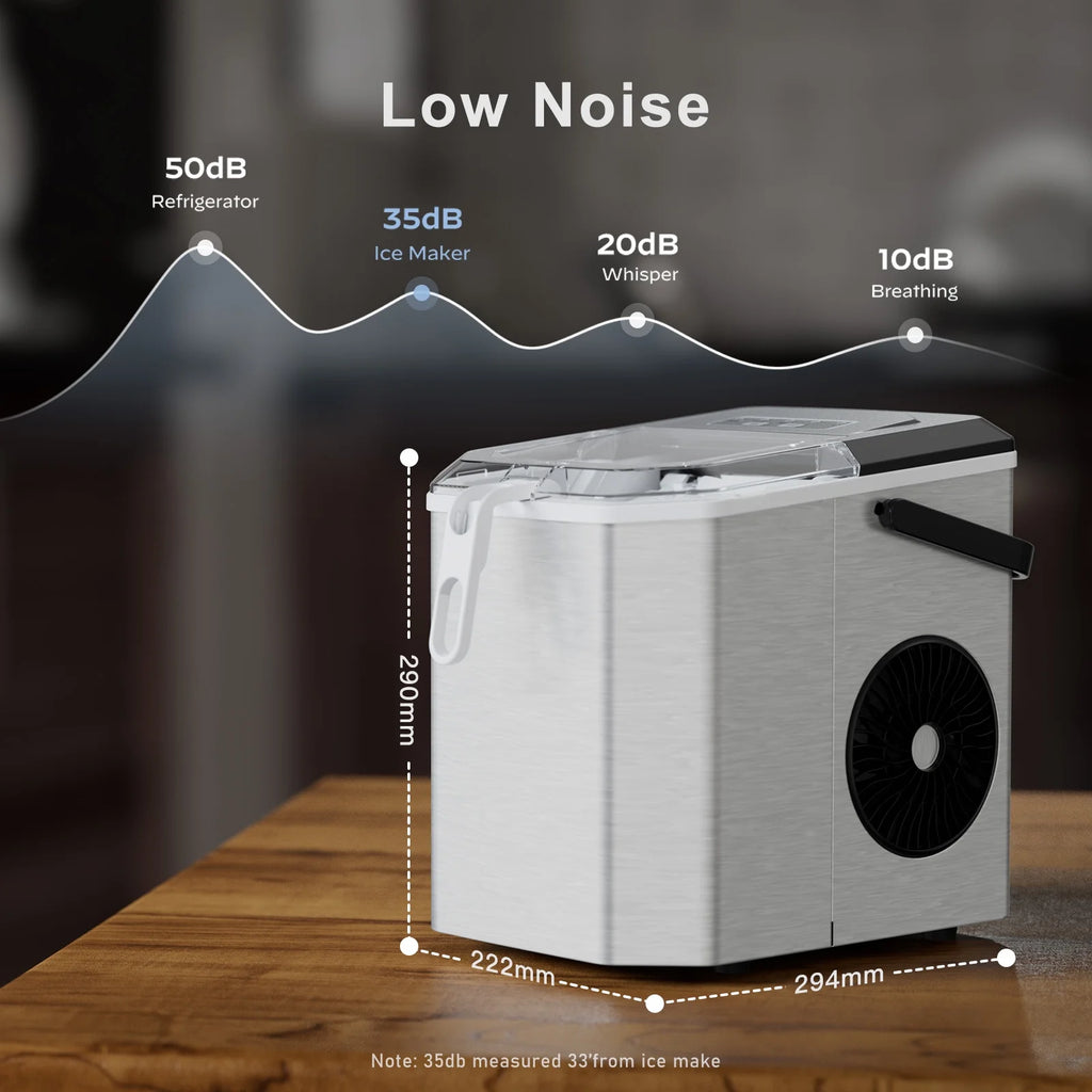 Portable Countertop Ice Maker, 9 Cubes in 6 Mins, 26lbs/24H N440256