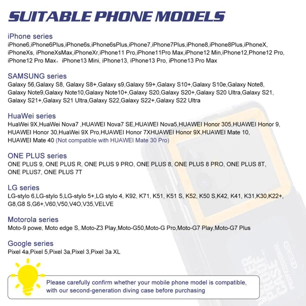 Waterproof Protective Case for Phones Up to 6.9 Inch J824