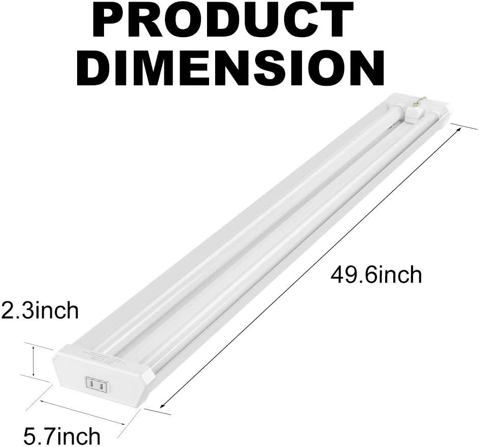 10 Pack 4ft LED Shop Light, 48 Inch Linkable Integrated Fixture, 42W, 5000K B335885