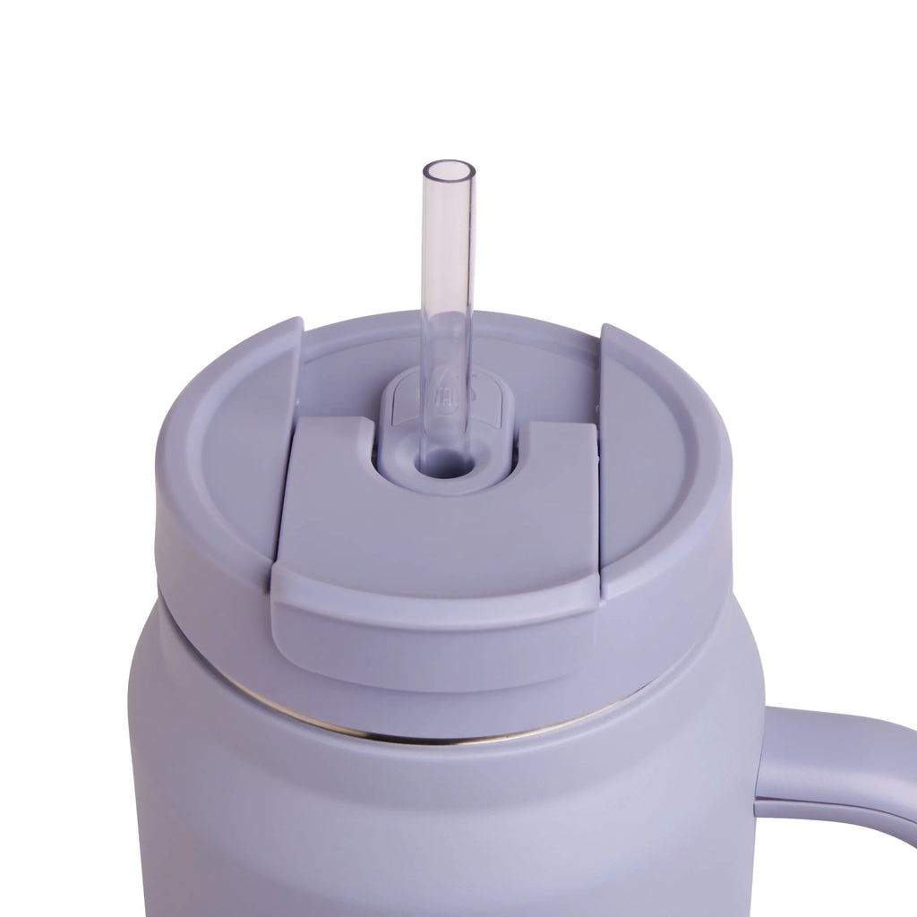 Stainless Steel Tumbler with Straw 64 fl oz Red Y438