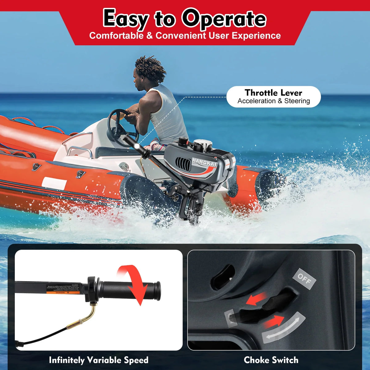 3.5HP 2 Stroke Outboard Motor O784080