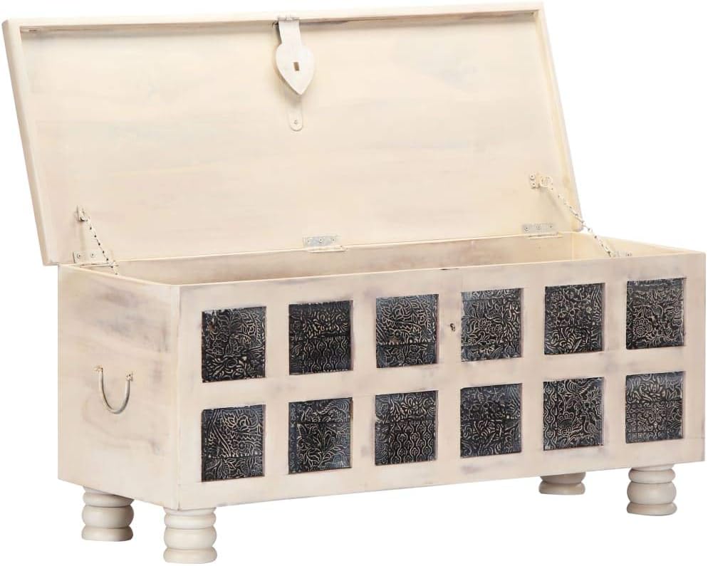 Solid Acacia Wood Storage Chest 43.3"x15.7"x17.7" Q26257
