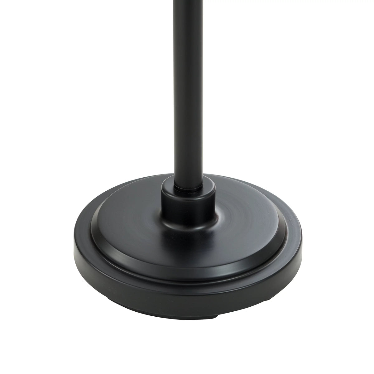 Black 3-Tier Floor Lamp with Glass Shades I18806