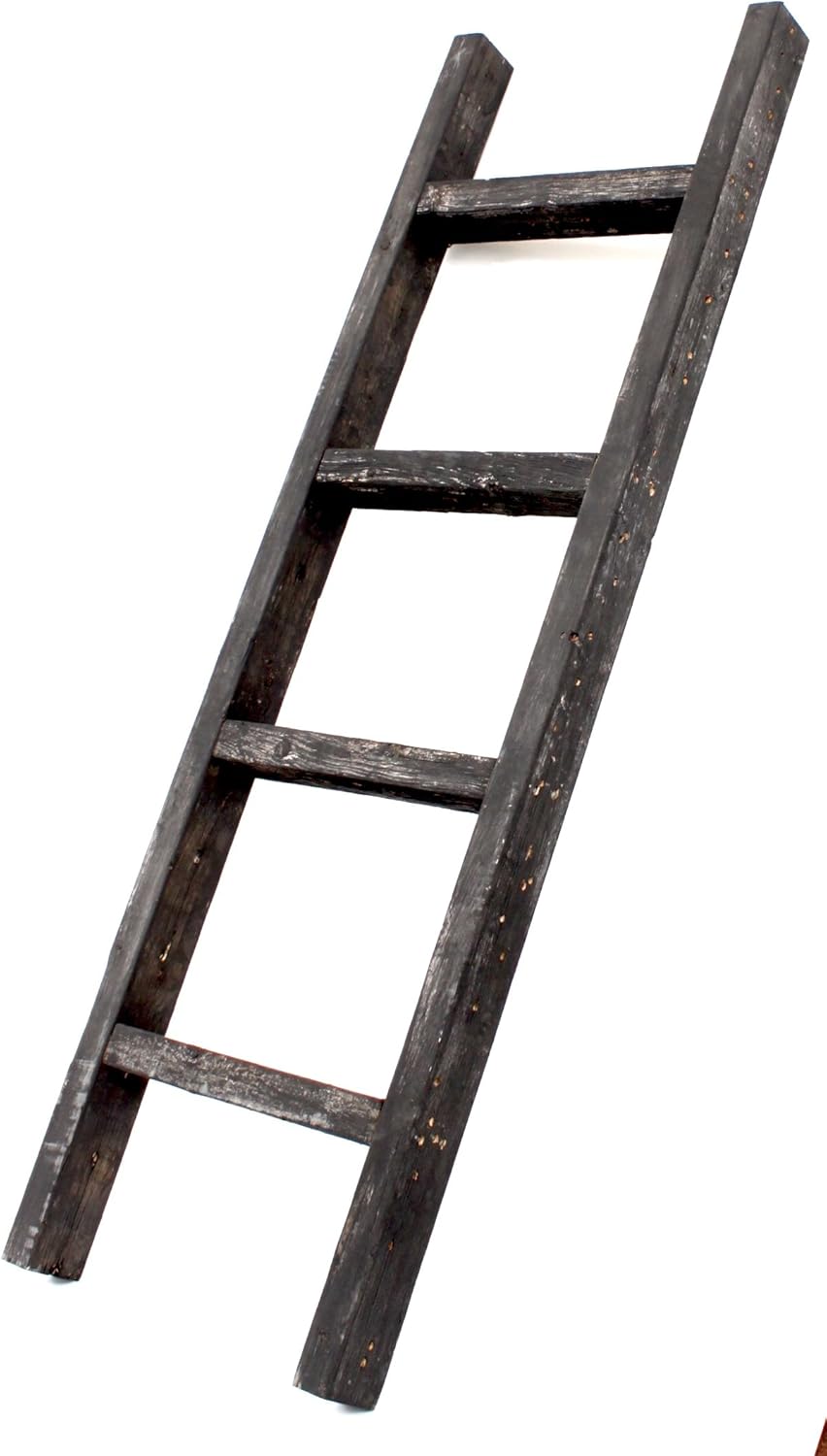 Rustic Farmhouse Decorative Ladder Brown V83667