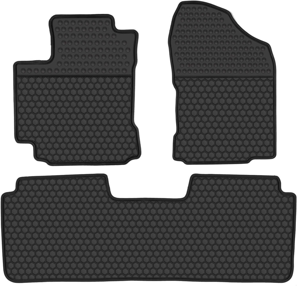 Car Rubber Floor Mat Custom Fit Toyota Corolla Sedan 2014-2019 Black Red M739