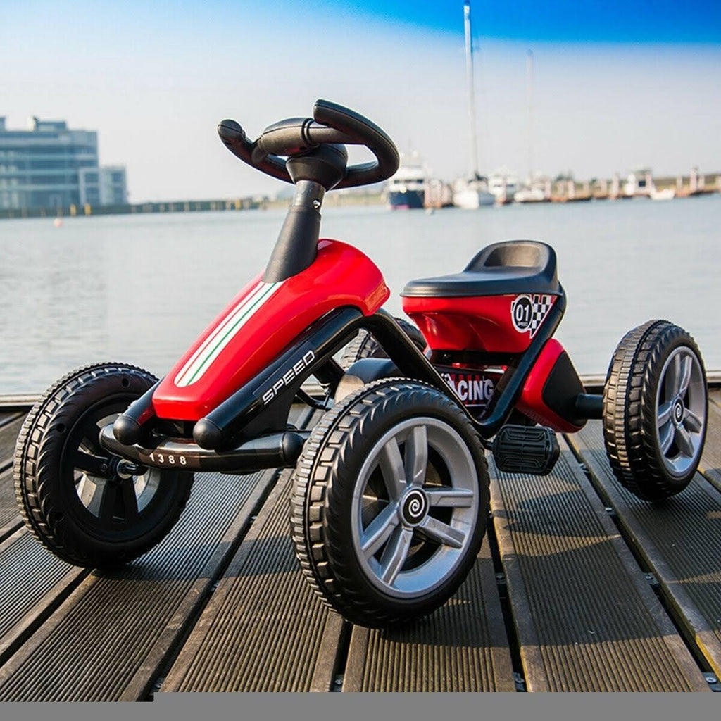 4 Wheel Pedal Powered Ride on Car Red U5319