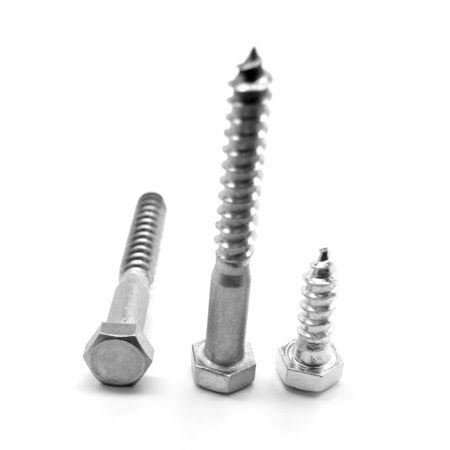 3/8 inch-7 x 2 inch Hex Lag Screw Zinc Plated 100 Pk T9367
