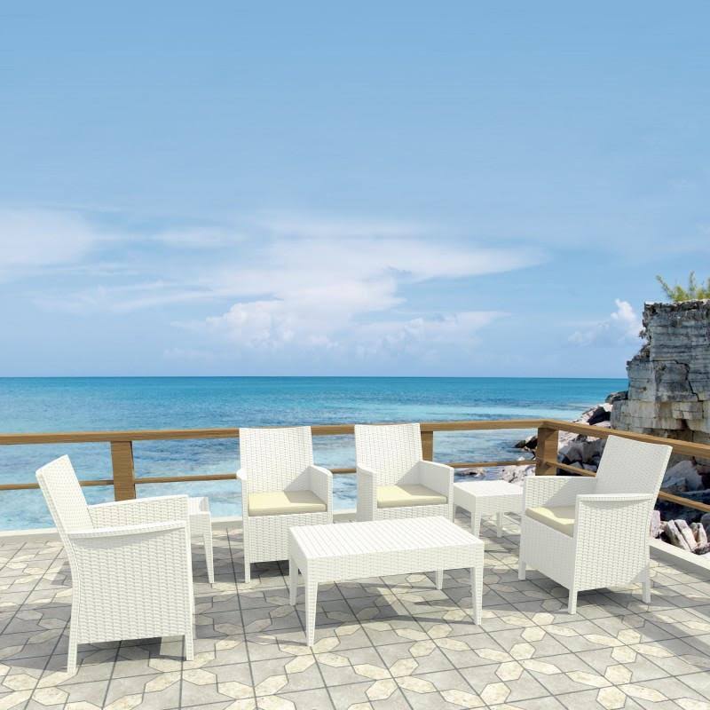 Beige Resin Wicker Chair Set of 2 W905771