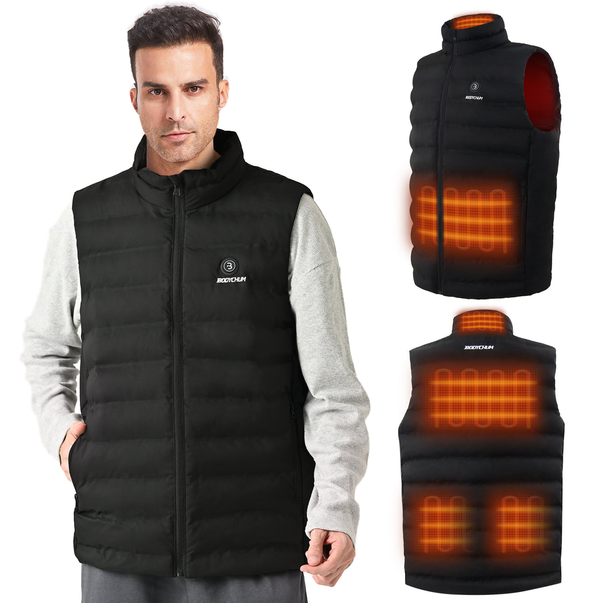Black XL Electric Heated Vest I86823
