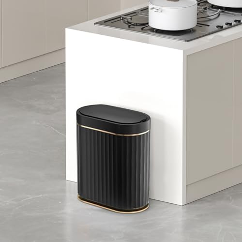 Automatic Motion Sensor Trash Can 2 Gallon White H9688