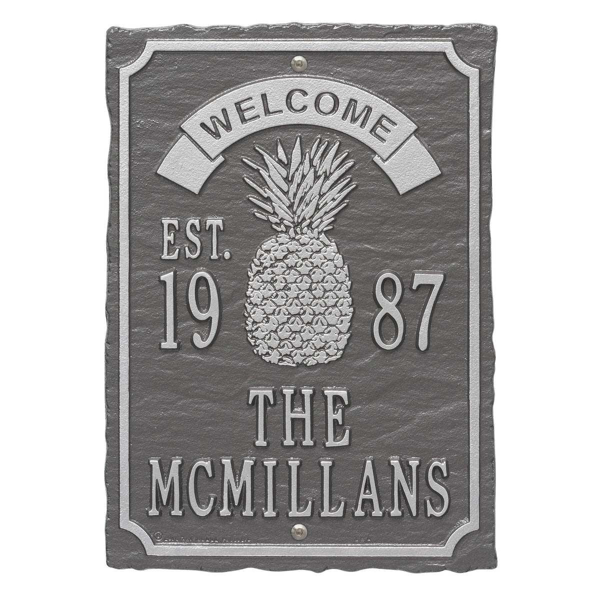 Pewter / Silver Personalized Plaque H17314