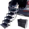 Folding Dog Car Ramp with Aluminum Frame, Nonslip Surface, Support 150-200 Lbs W997790