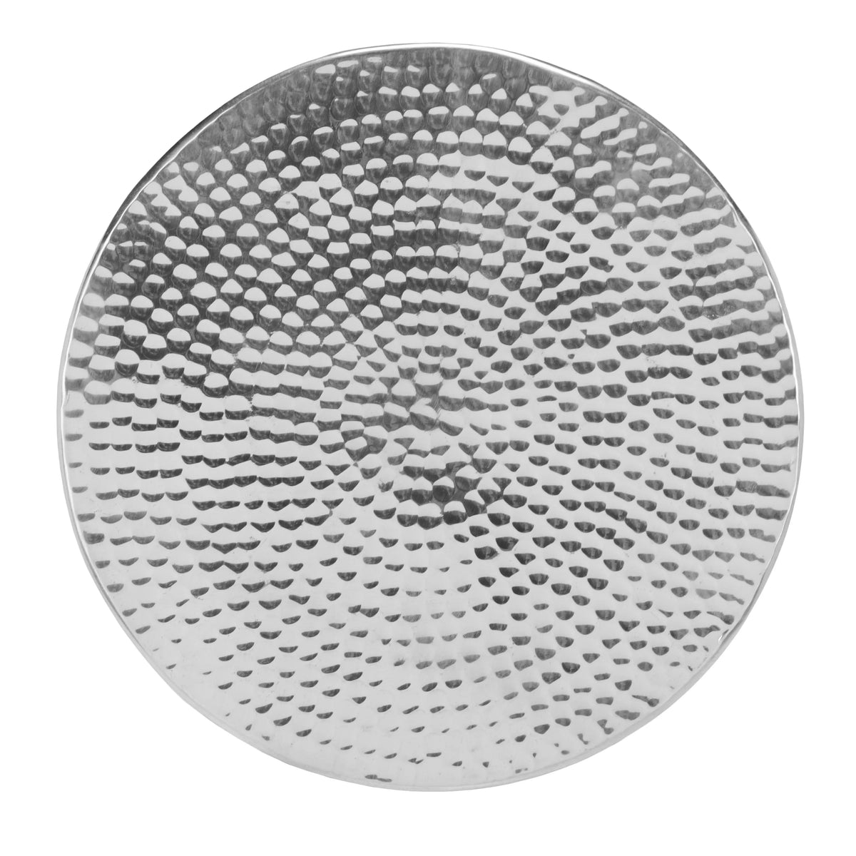 Small Hammered Aluminum Stool V176730