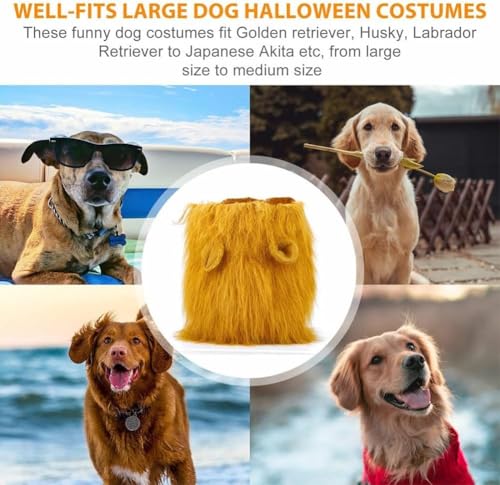 Adjustable Dog Lion Mane Costume B2487
