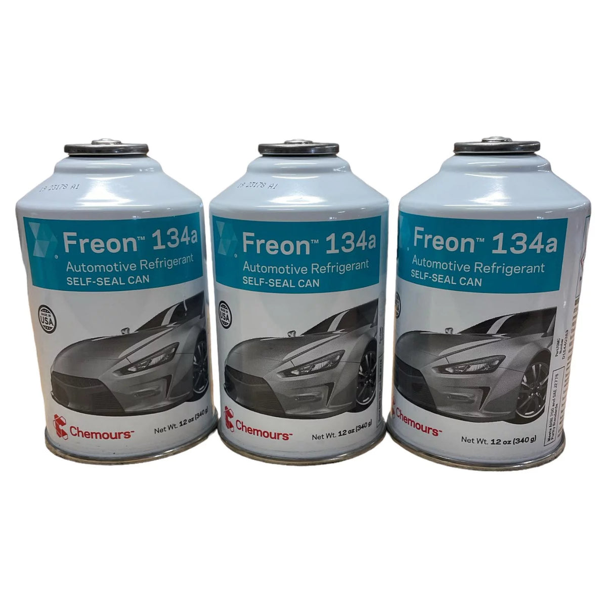 R134a 12 Ounce Self-Sealing Container Pack of 3 K4313