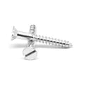 1 1/2 inch Wood Screw Slotted Flat Head Zinc Plated V888310