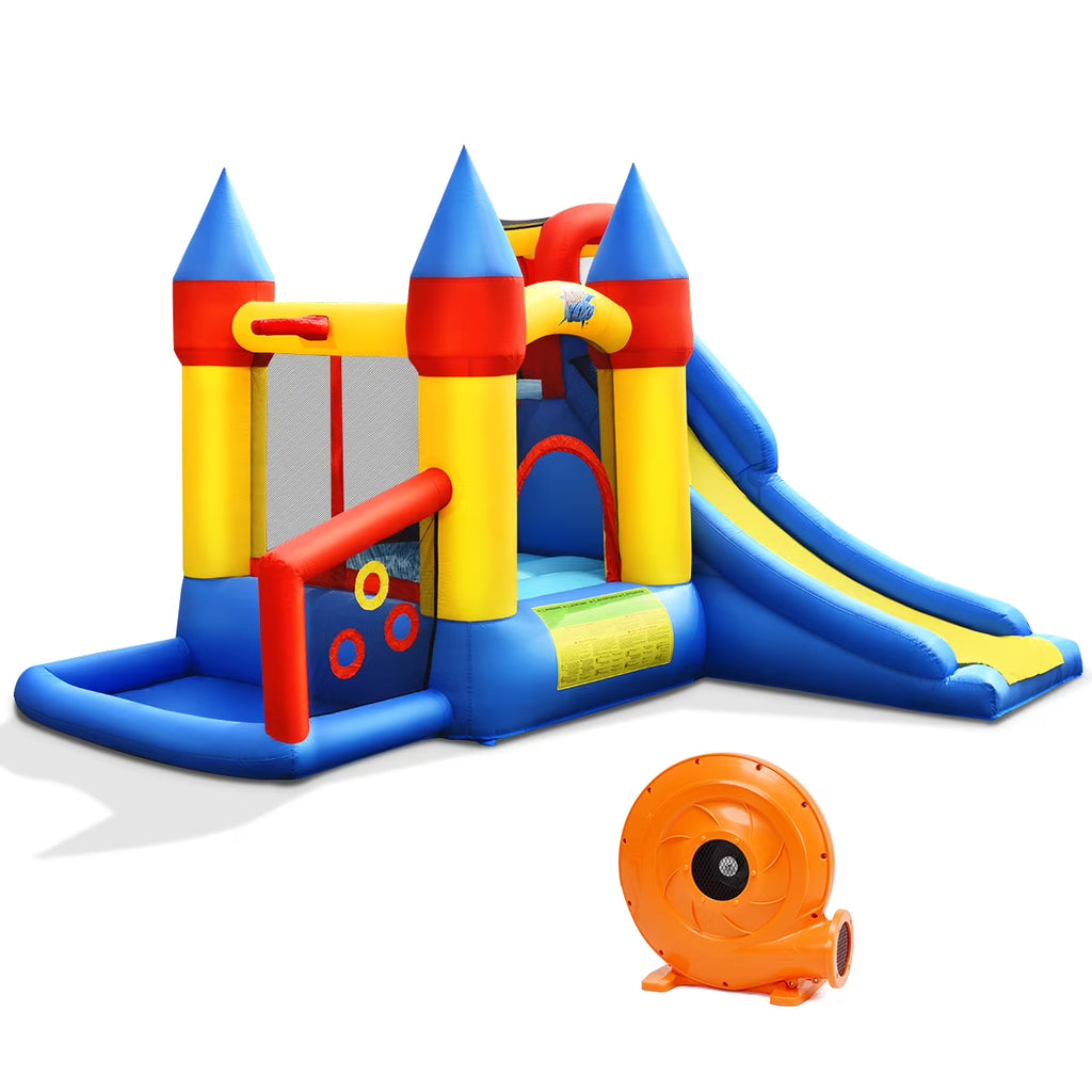 Inflatable Bounce House Slide Bouncer Kids Castle Jumper with Balls & 780W Blower L535