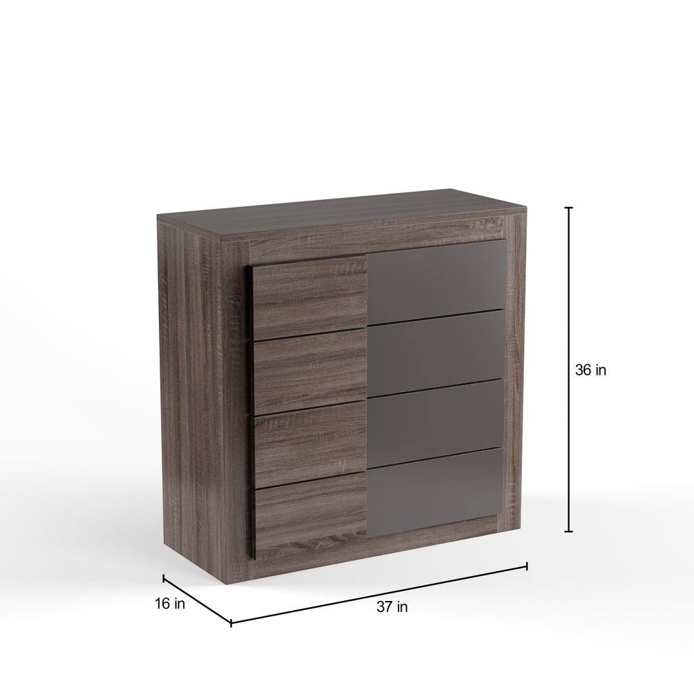 Dark Oak Finish 4-Drawer Chest L3517