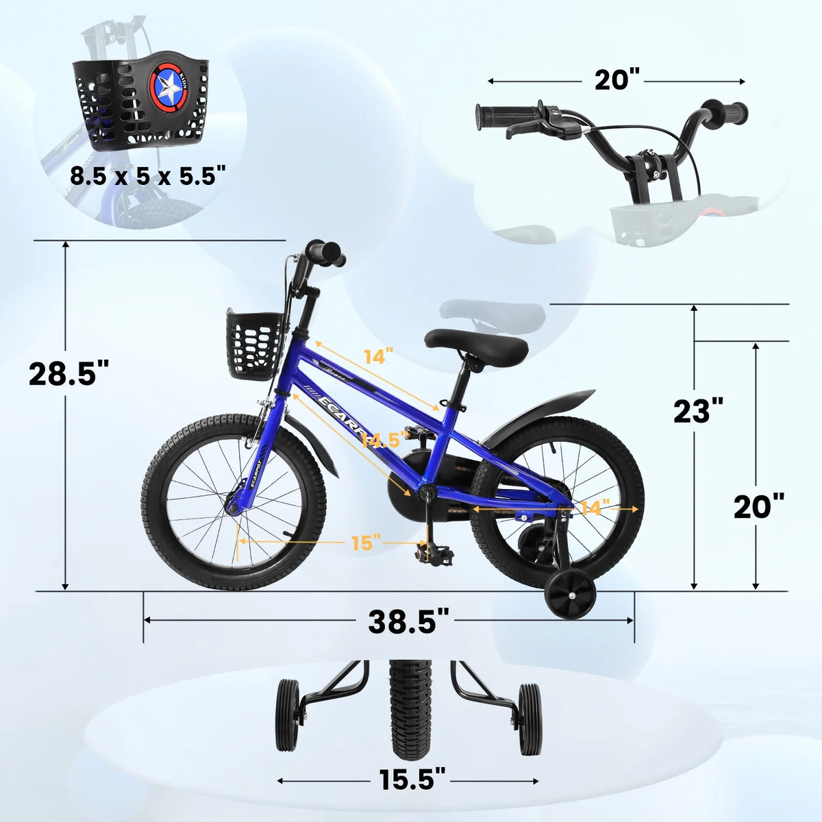 14 inch Kids Bike with Training Wheels Q203885