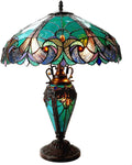 Tiffany-Style 3 Light Table Lamp 18" Shade U816040