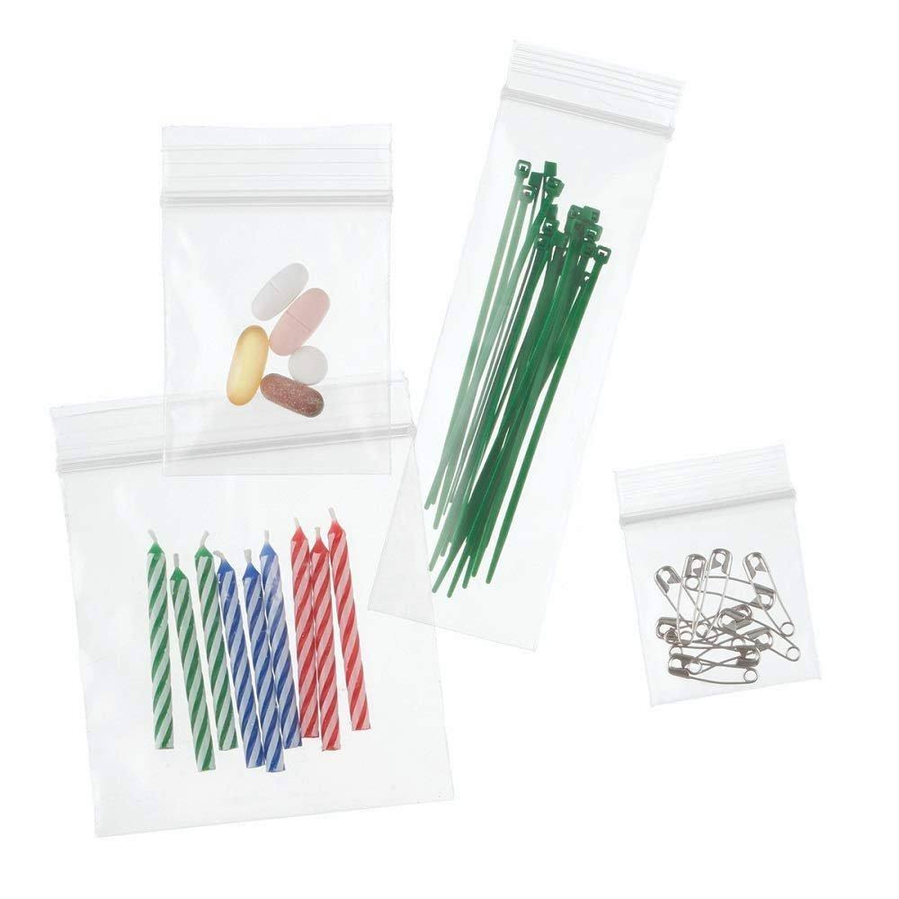 1000 Clear 2 Mil Reclosable Plastic Storage Bags 6 x 8 N7399