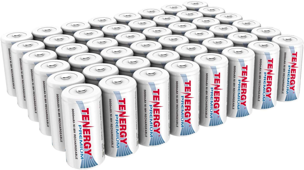 Rechargeable C Batteries 5000mAh NiMH 48-Pack P301