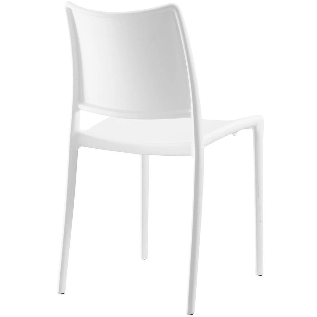 White Plastic Dining Chair Set of 4 S737