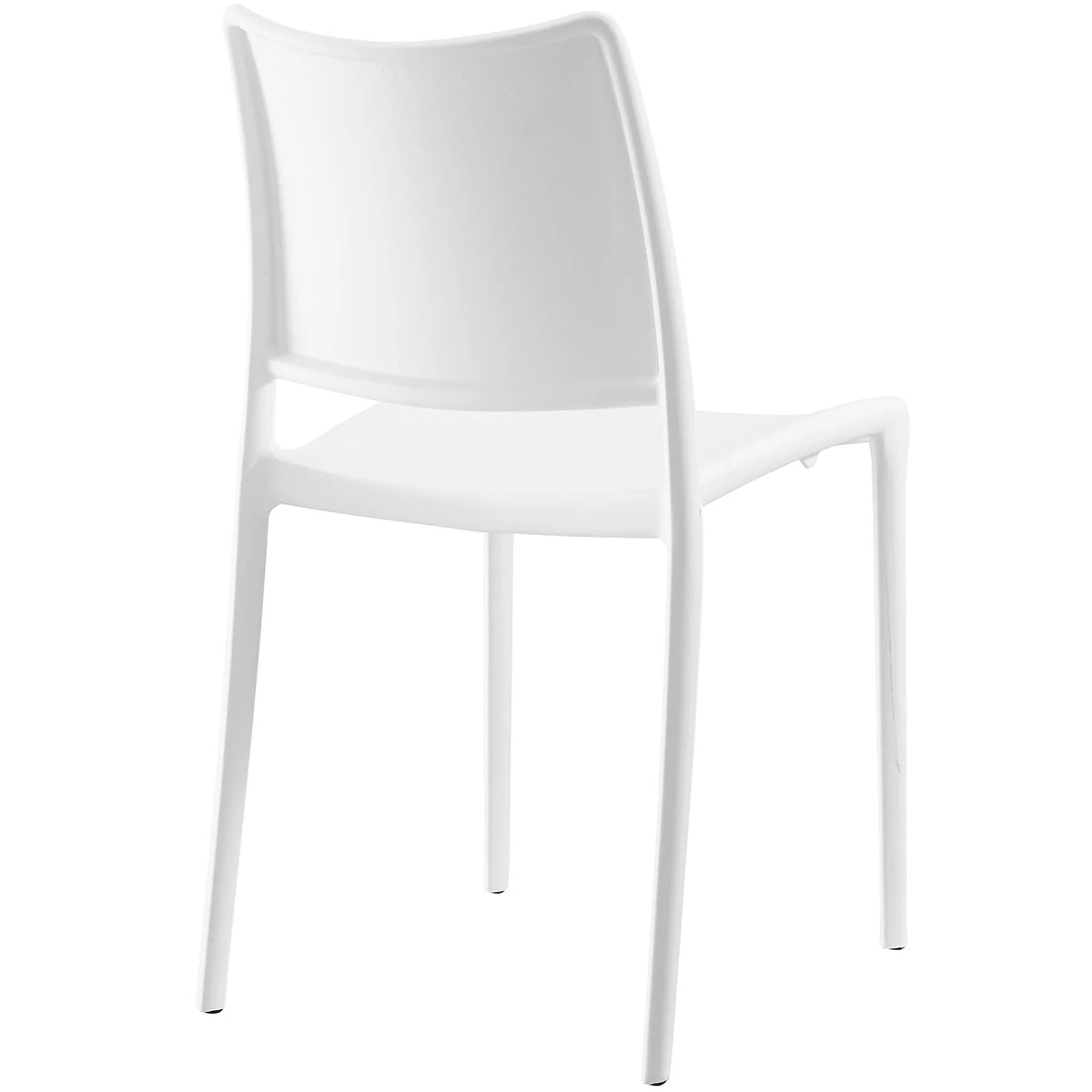 White Plastic Dining Chair Set of 4 S737