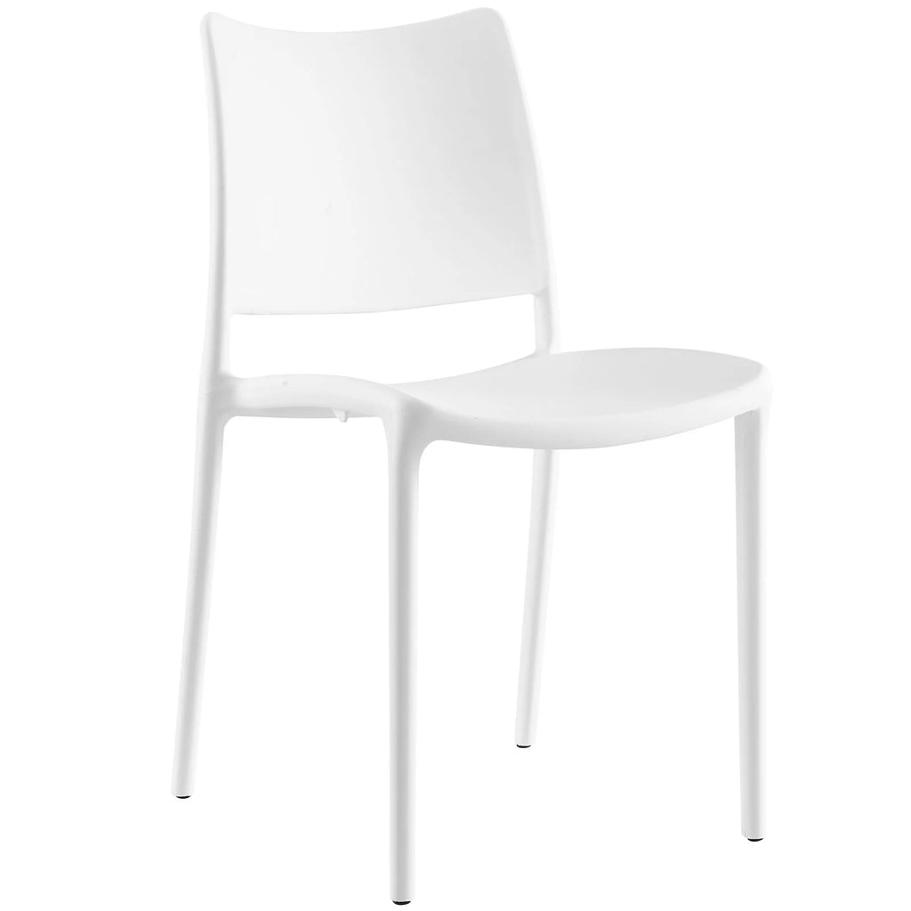 White Plastic Dining Chair Set of 4 S737