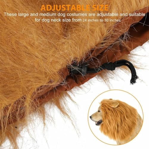 Adjustable Dog Lion Mane Costume B2487