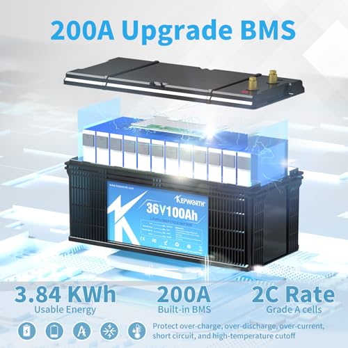 12.8V 100Ah LiFePO4 Battery with 100A BMS W656