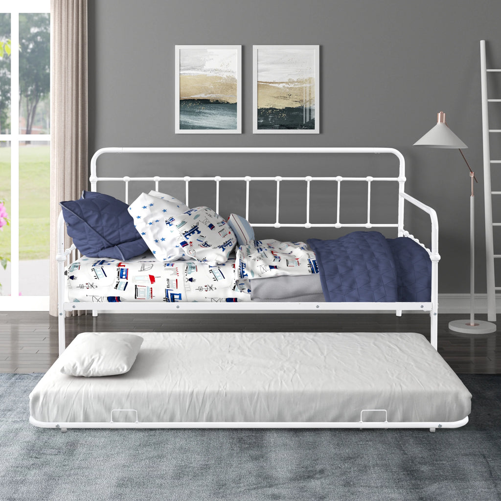Metal Frame Daybed with Trundle K988