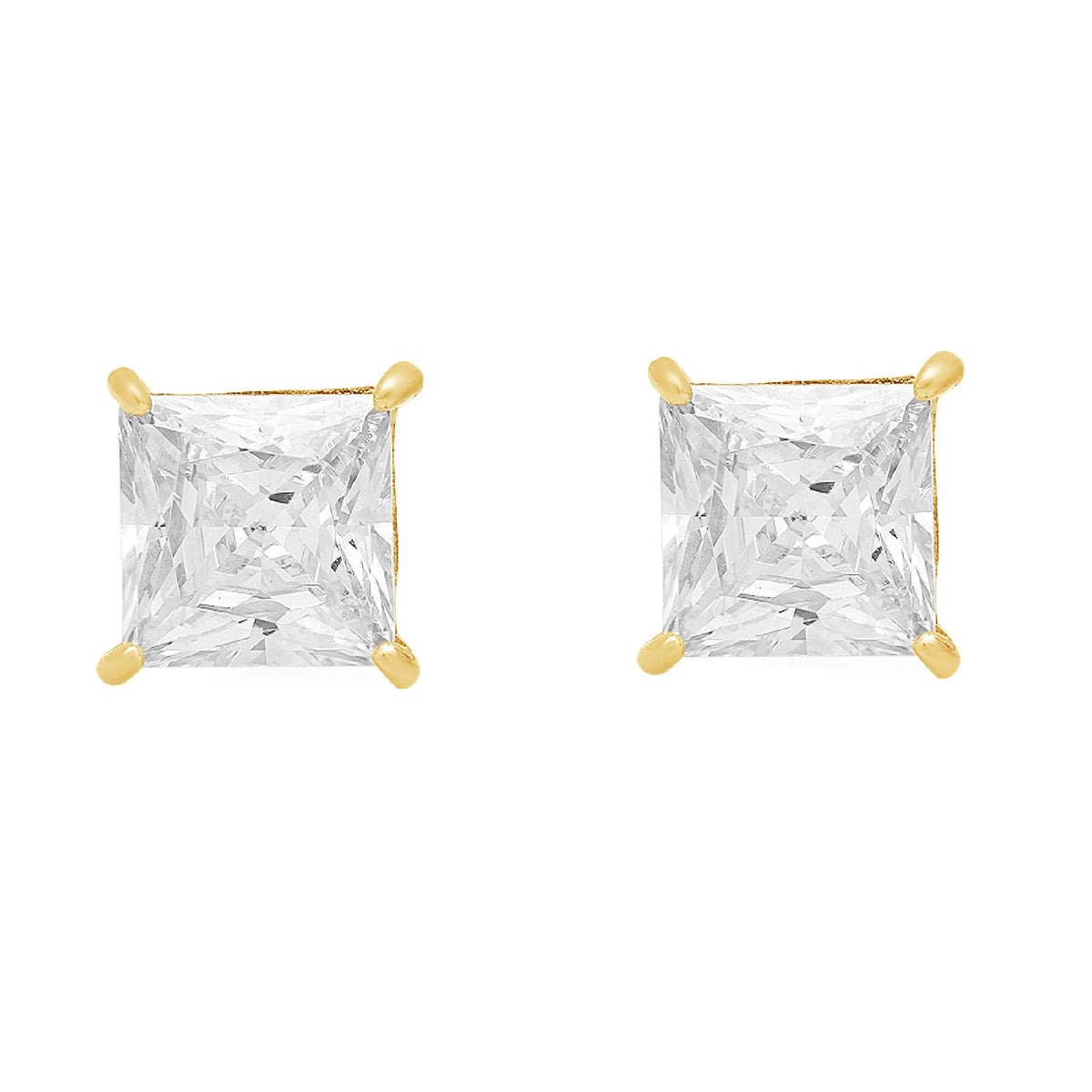18K Yellow Gold Diamond Stud Earrings R32671