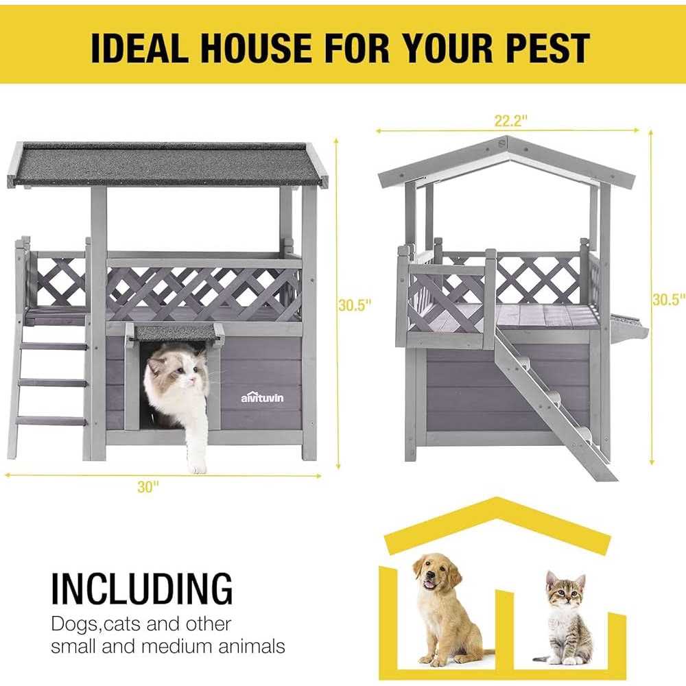 Feral Cat House with Escape Door H927396