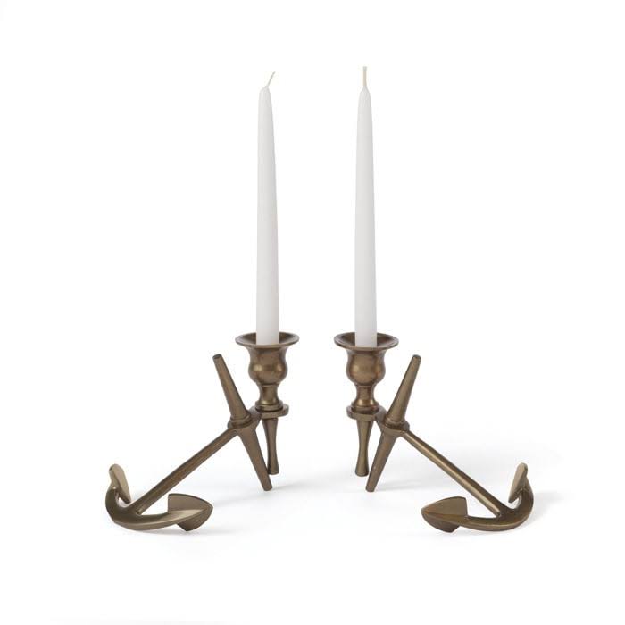 Pair of Anchor Candlesticks V9127