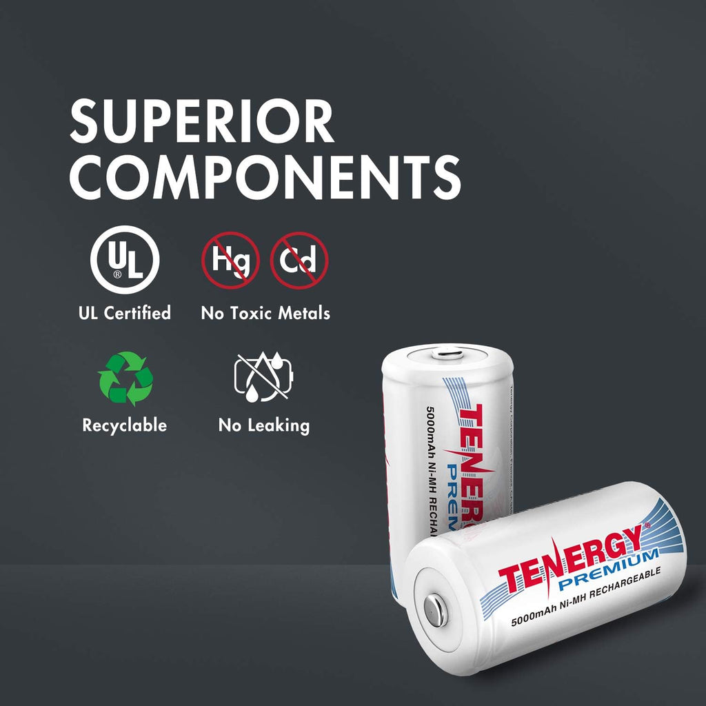 Rechargeable C Batteries 5000mAh NiMH 48-Pack P301