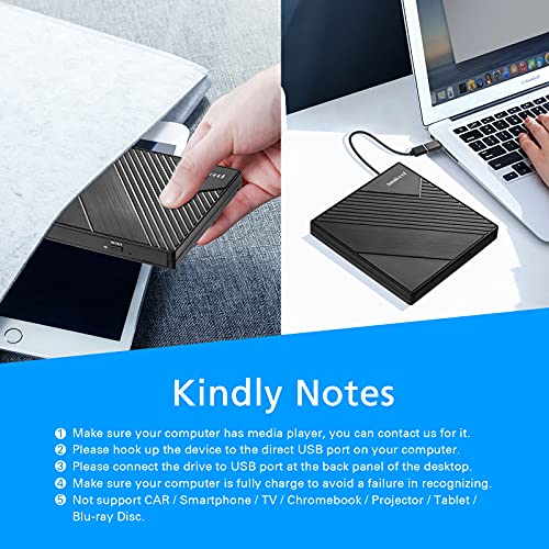 External DVD Drive USB 3.0 USB C CD/DVD +/-RW Optical Drive P881