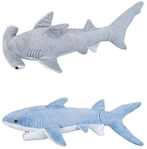 Set of 2 Plush Sharks Stuffed Animal 20in. and 19in. B604
