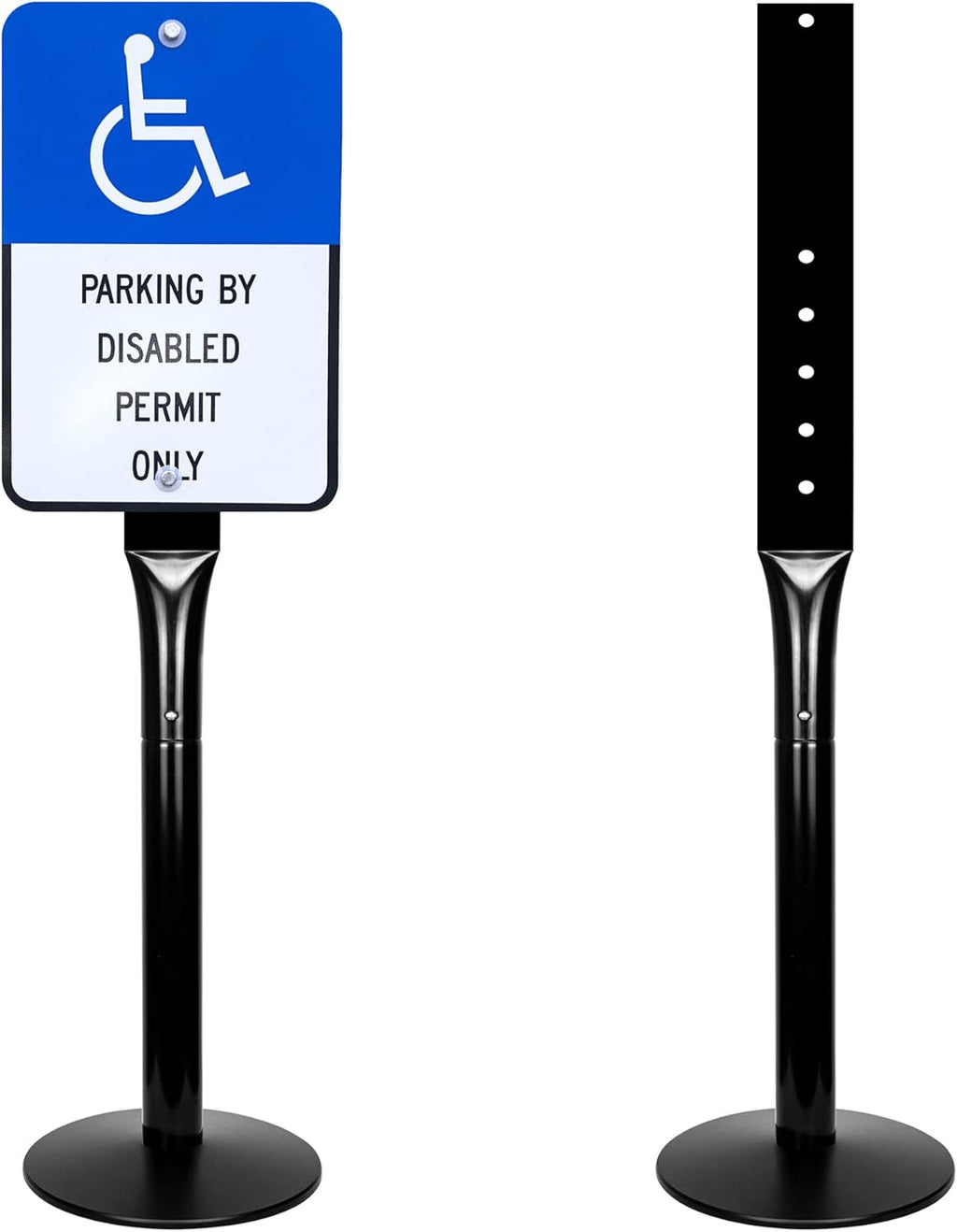 48" Heavy Duty Cast Iron Movable Sign Stand, Black, Pack of 2 Z26247