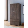 White Armoire Wardrobe Storage Cabinet E9258